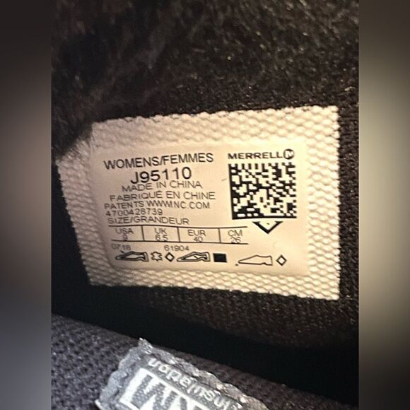 Merrell Tremblant Ezra Waterproof Winter Snow Boots Black Suede Leather SZ 9 - Picture 10 of 10